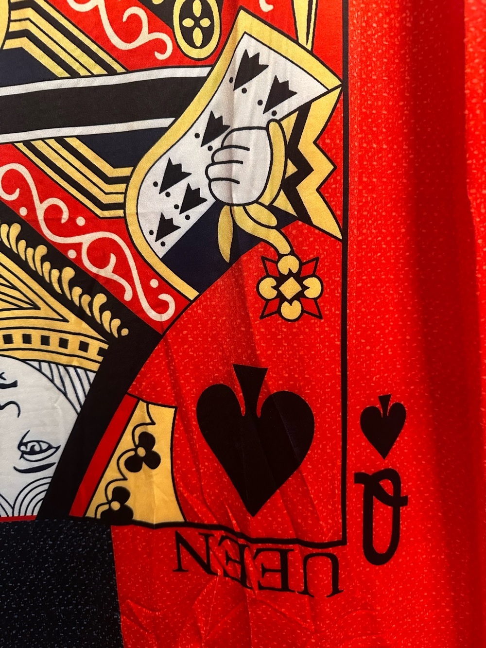 Plus Size 3X (fits 1-2X) Queen of Spades Red & Black Graphic Tunic Tshirt Dress - Picture 3 of 8